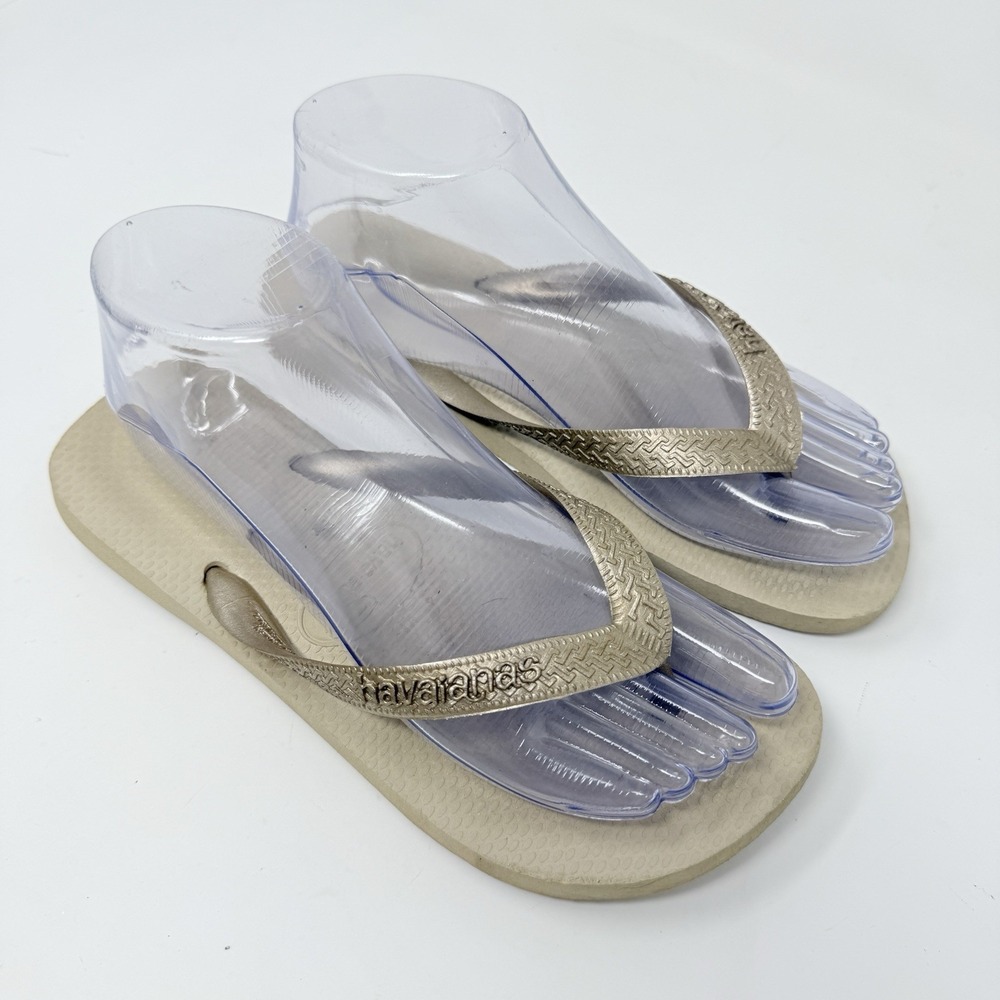 Havaianas US 6 (37/38)  Bronze Brazil Slim Strap Flip Flops Sandals Rubber Shoes
